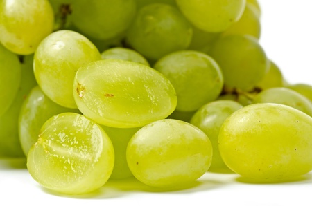 White grape  isolated on the white backgroundの写真素材