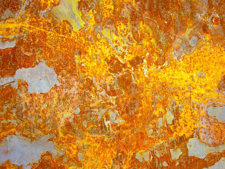 Detail of an iron sheet with rustの写真素材