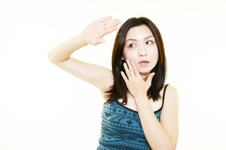 Women suffer from wrinkles Women suffer from wrinkles