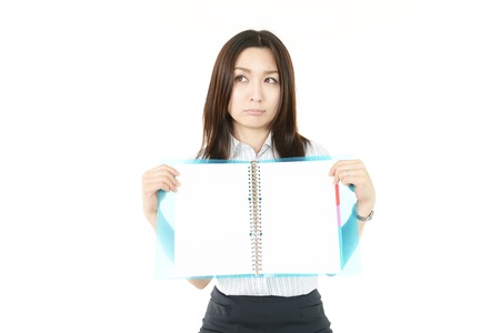 Woman of a doleful lookの写真素材