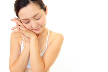 The woman who have made skin careの写真素材