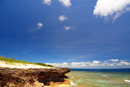 Beautiful beach in Okinawa	の写真素材