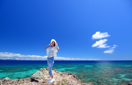 A relaxed woman の写真素材