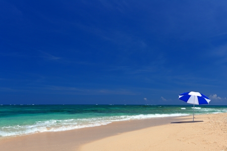 The cobalt blue sea and blue sky of Okinawa の写真素材