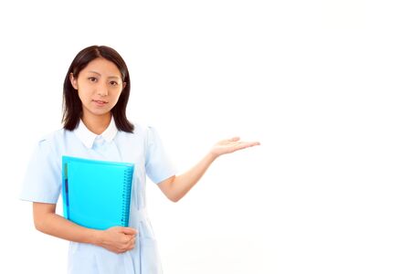 Portrait of a Asian female nurseの写真素材