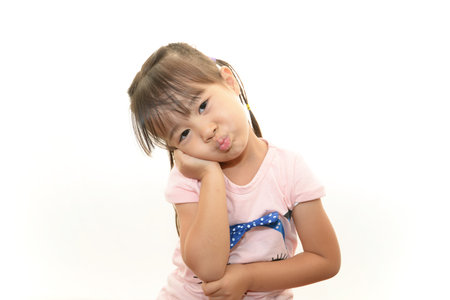 Portrait of little Asian girlの写真素材