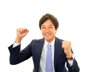 Businessman enjoying successの写真素材