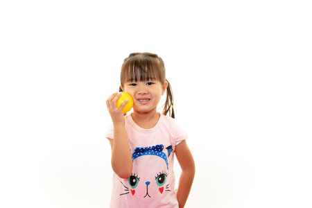 Happy little asian girl smile