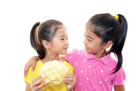 Smiling girlsの写真素材