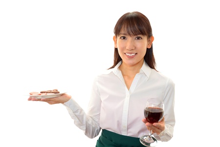 Working waitress の写真素材