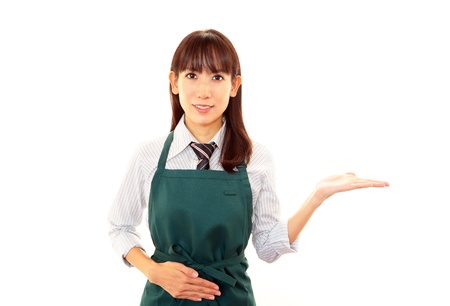 Smiling waitressの写真素材
