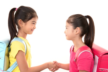 Smiling girlsの写真素材