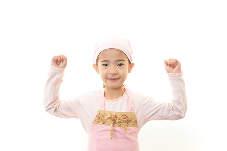 The girl who helps with houseworkの写真素材