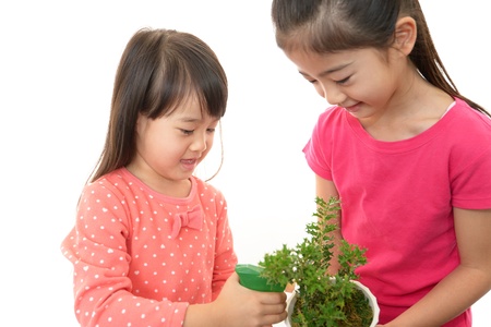 Smiling girlsの写真素材