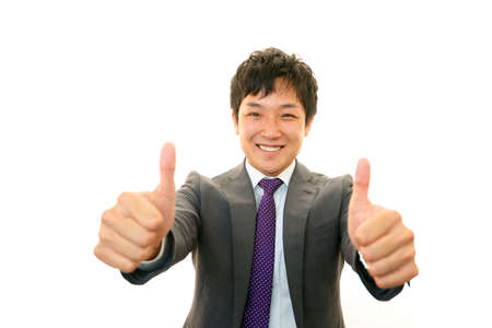 Businessman enjoying successの写真素材