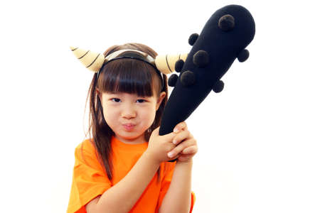 Portrait of little Asian girlの写真素材