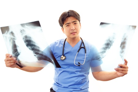 Doctor thinkingの写真素材