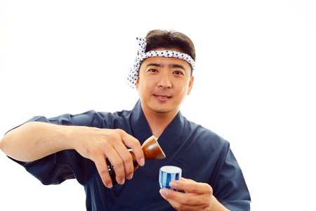 Japanese chef of the smileの写真素材