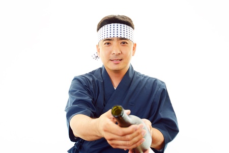 Japanese chef of the smileの写真素材