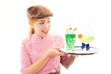 Smiling waitress