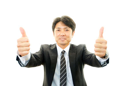 Businessman enjoying successの写真素材