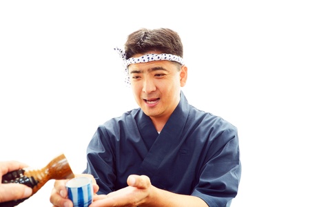 Japanese chef of the smileの写真素材