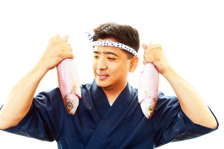 Japanese chef of the smileの写真素材