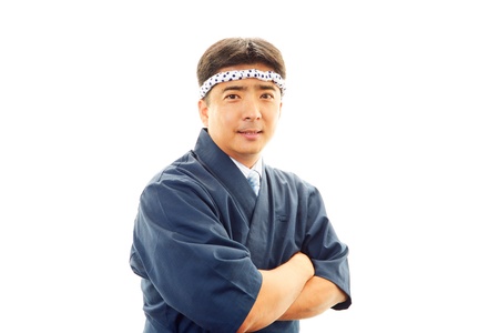 Japanese chef of the smileの写真素材