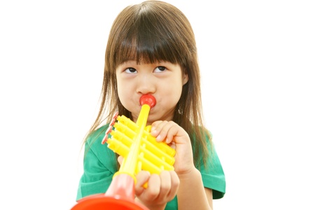 Portrait of little Asian girlの写真素材