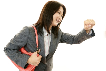 Women uneasy lookの写真素材