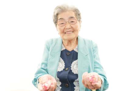 Smiling old woman
