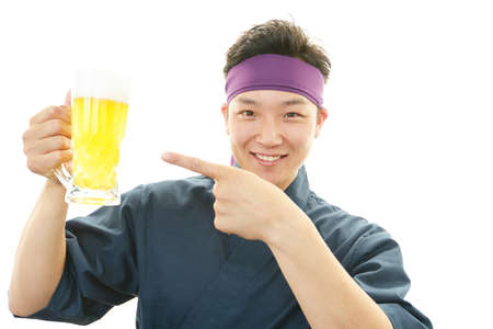 Portrait of a sushi chefの写真素材