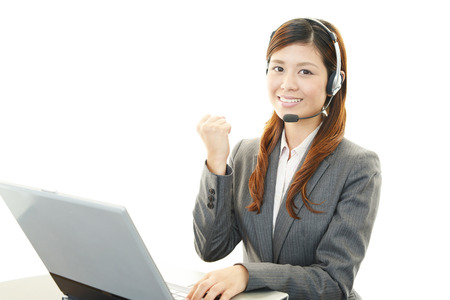 Smiling call center operatorの写真素材