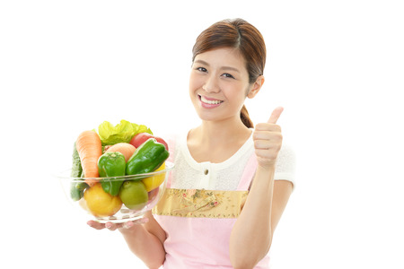 Housewife who enjoy cookingの写真素材