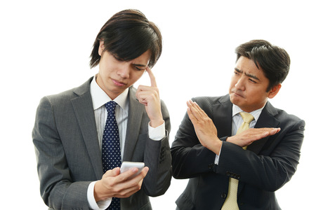 Stressed Asian businessmen の写真素材