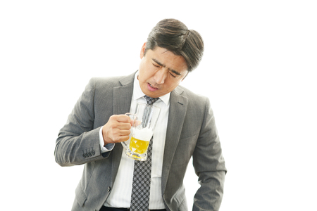 Portrait of a drunken man の写真素材