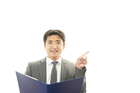 A businessman doing a presentation の写真素材