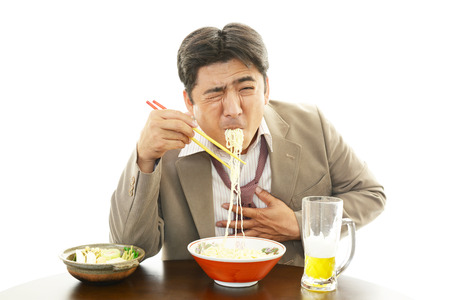 Portrait of a drunken manの写真素材