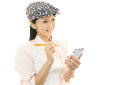Working waitressの写真素材