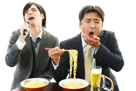 Portrait of a drunken men の写真素材