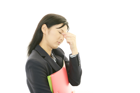 Stressed business womanの写真素材