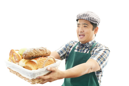 Smiling bakerの写真素材