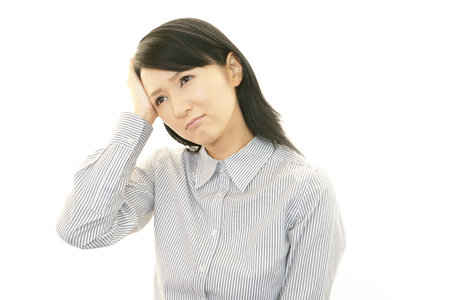 Stressed business womanの写真素材