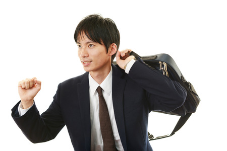 Businessman enjoying successの写真素材