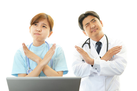 Worried medical staffの写真素材