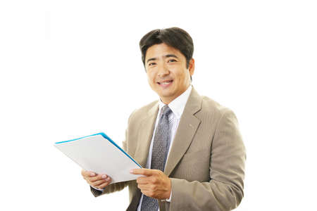 Portrait of an Asian businessmanの写真素材