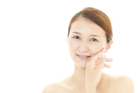Relaxed beautiful womanの写真素材