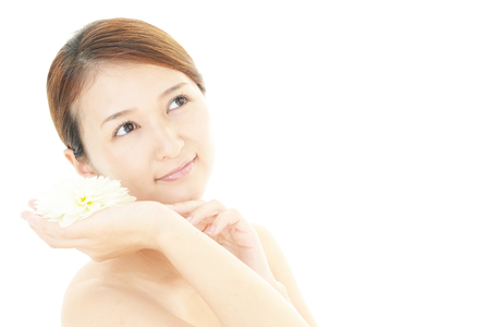 Relaxed beautiful woman の写真素材