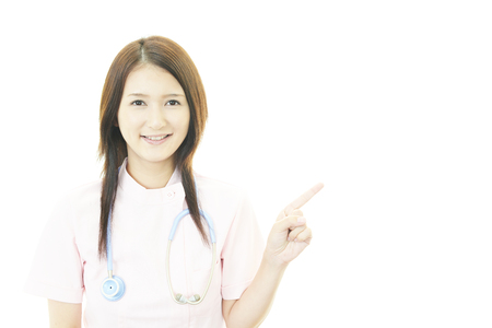 Smiling Asian female nurseの写真素材