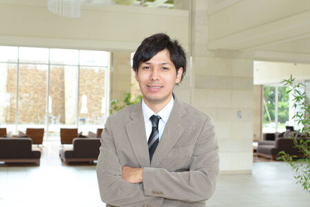 Portrait of a businessman with his arms crossedの写真素材